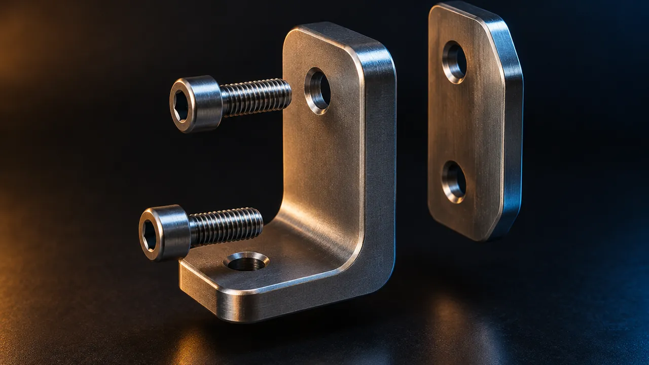 Demonstration concept of a custom mechanical component and its assembly